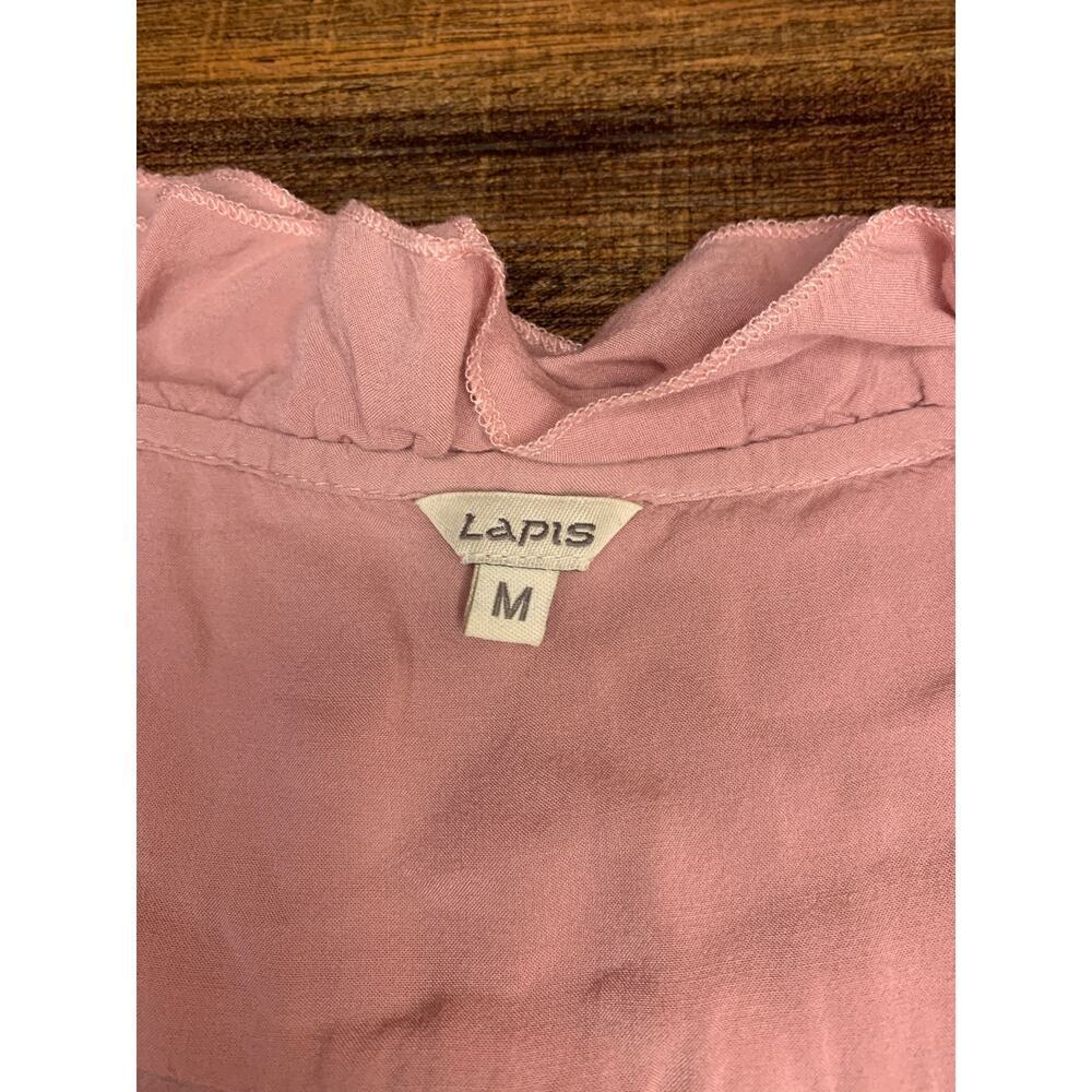 LAPIS Women’s Dusty Rose Peplum Short Sleeve Top / Size: Medium - Picture 2 of 6